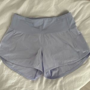 Lululemon gym shorts light lilac 2.5”